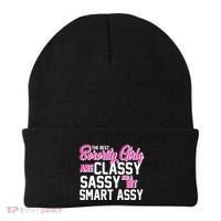 Funny The Best Sorority Girls Are Classy Sassy and bit Smart Assy Beanie thumb 0