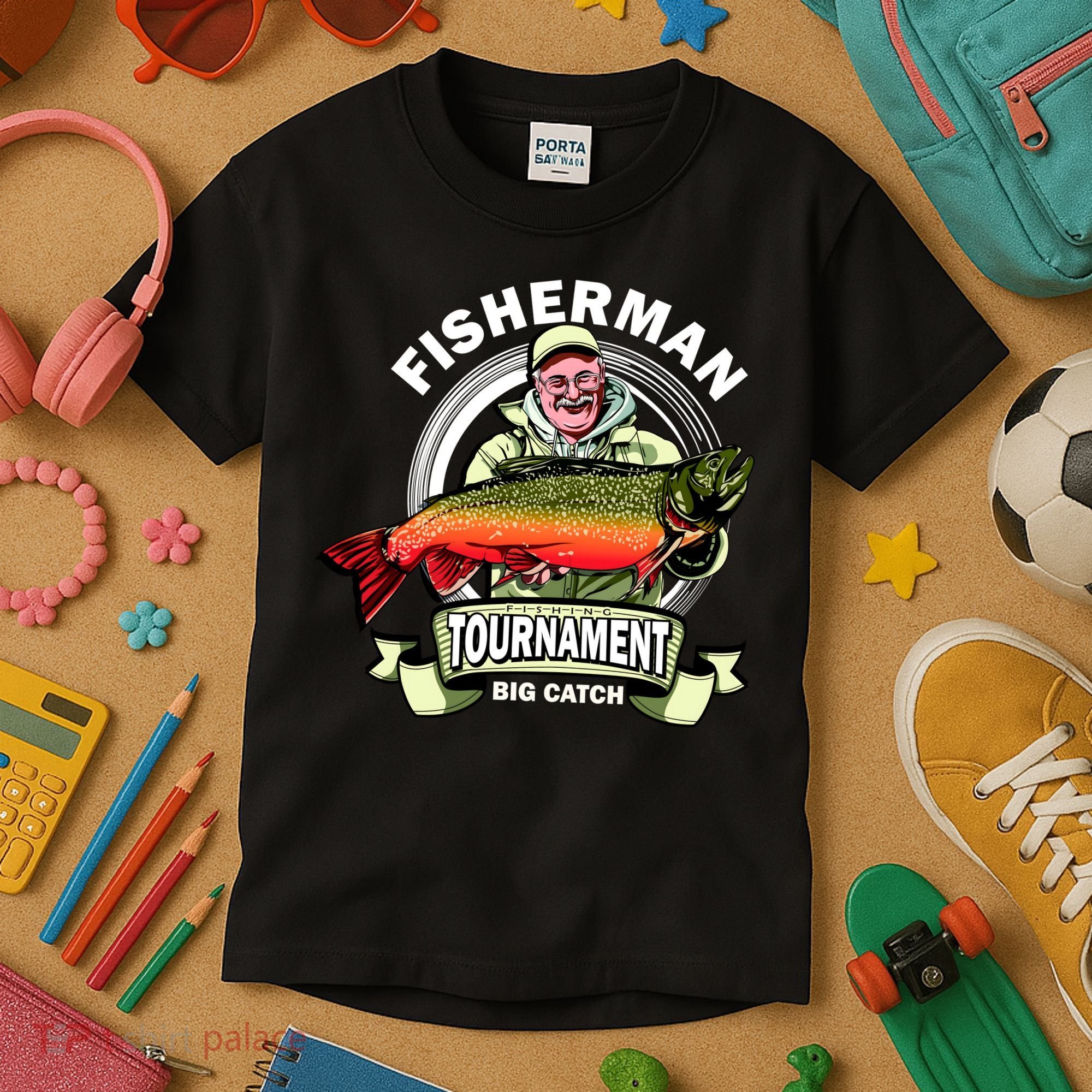 Fishing Tournament Big Catch Kids T-Shirt