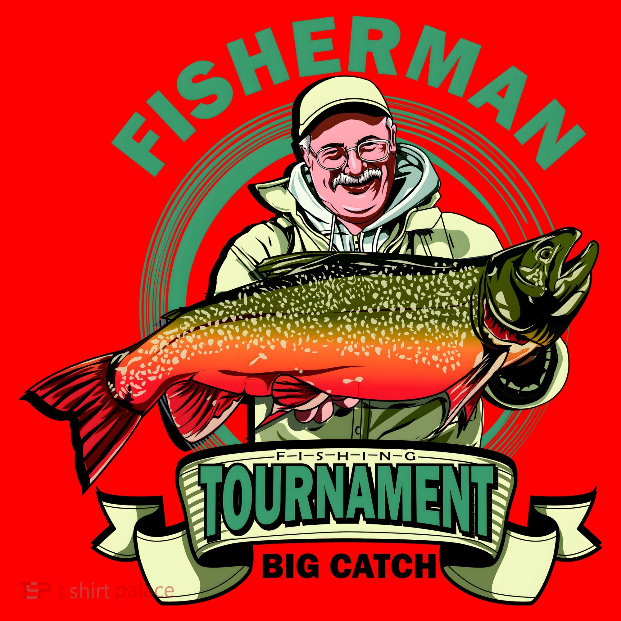 Fishing Tournament Big Catch Santa Hat