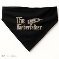 Funny The Barber Father Halloween Christmas Barber USA-Made Doggie Bandana thumb 0