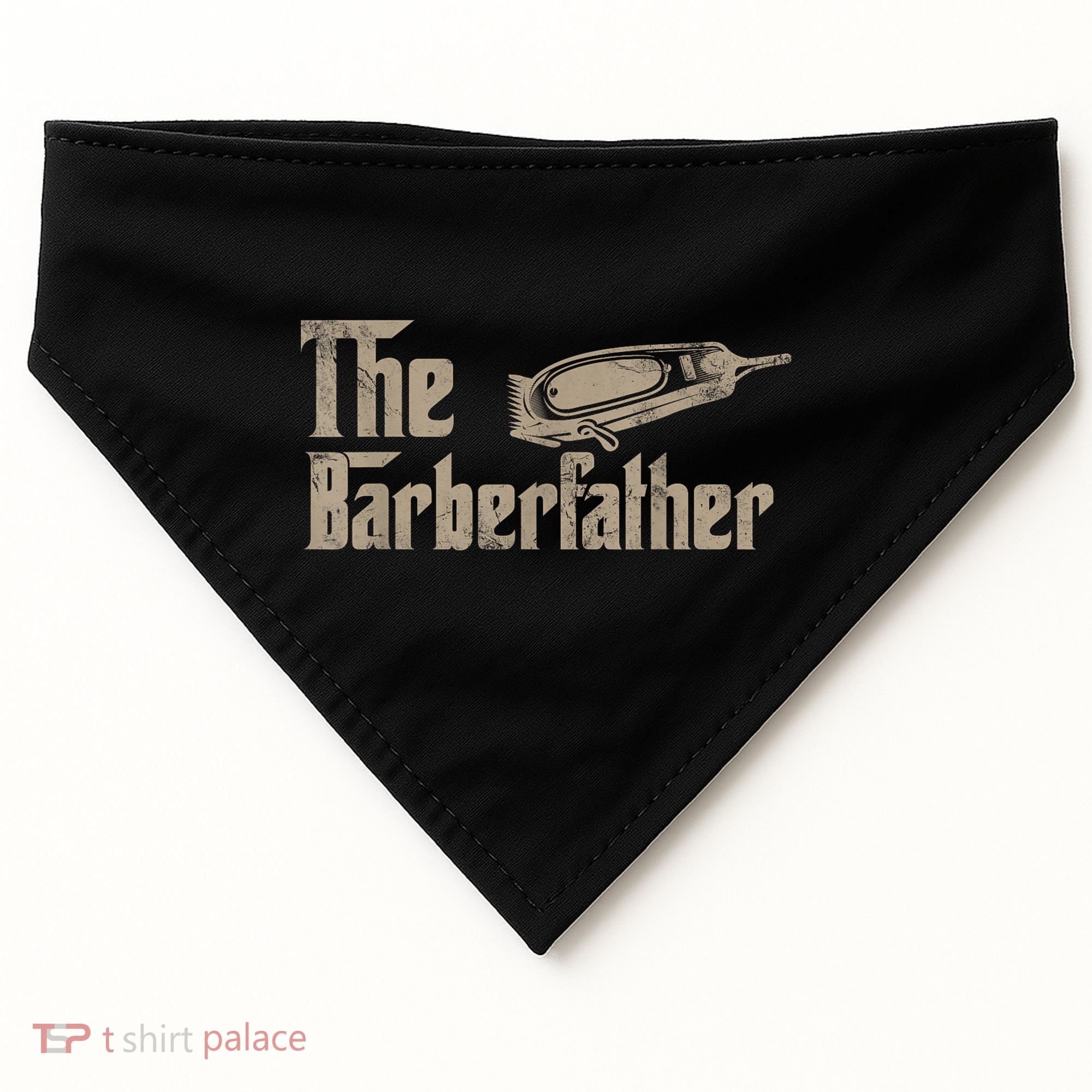 Funny The Barber Father Halloween Christmas Barber USA-Made Doggie Bandana