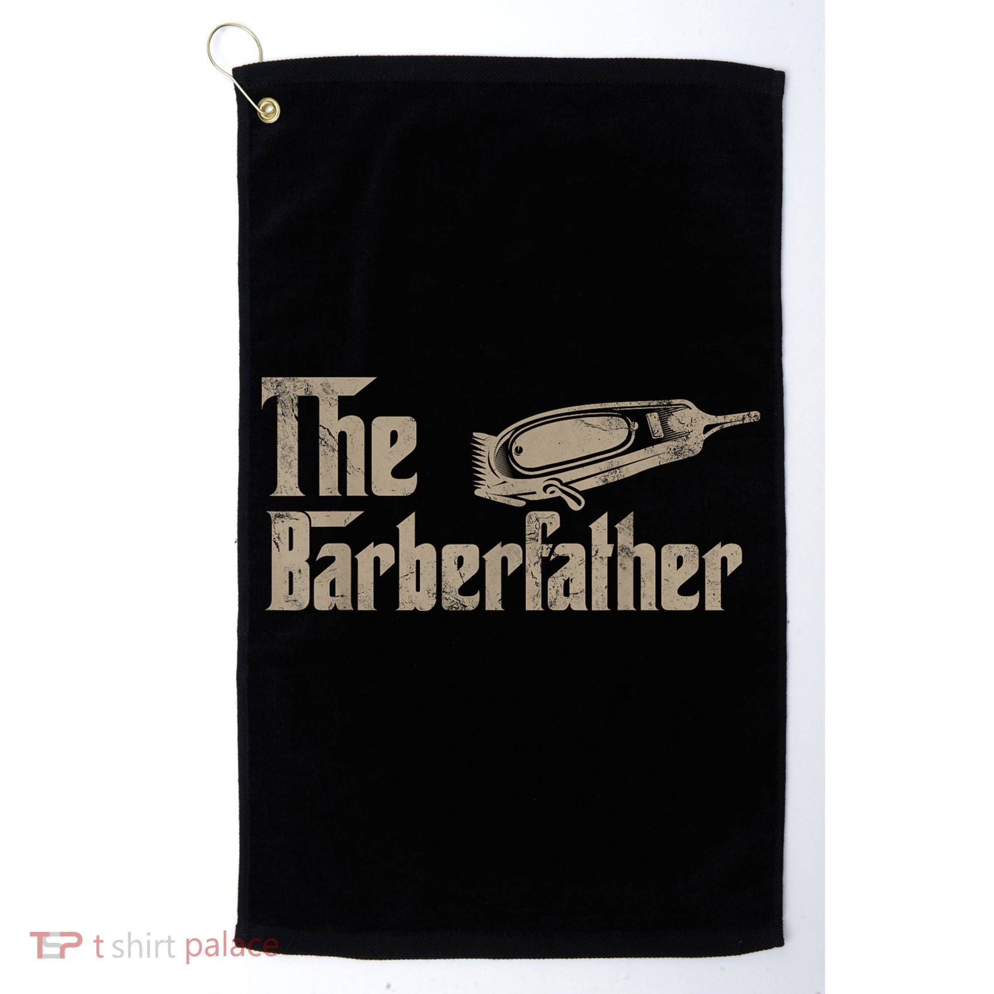 Funny The Barber Father Halloween Christmas Barber Golf Towel