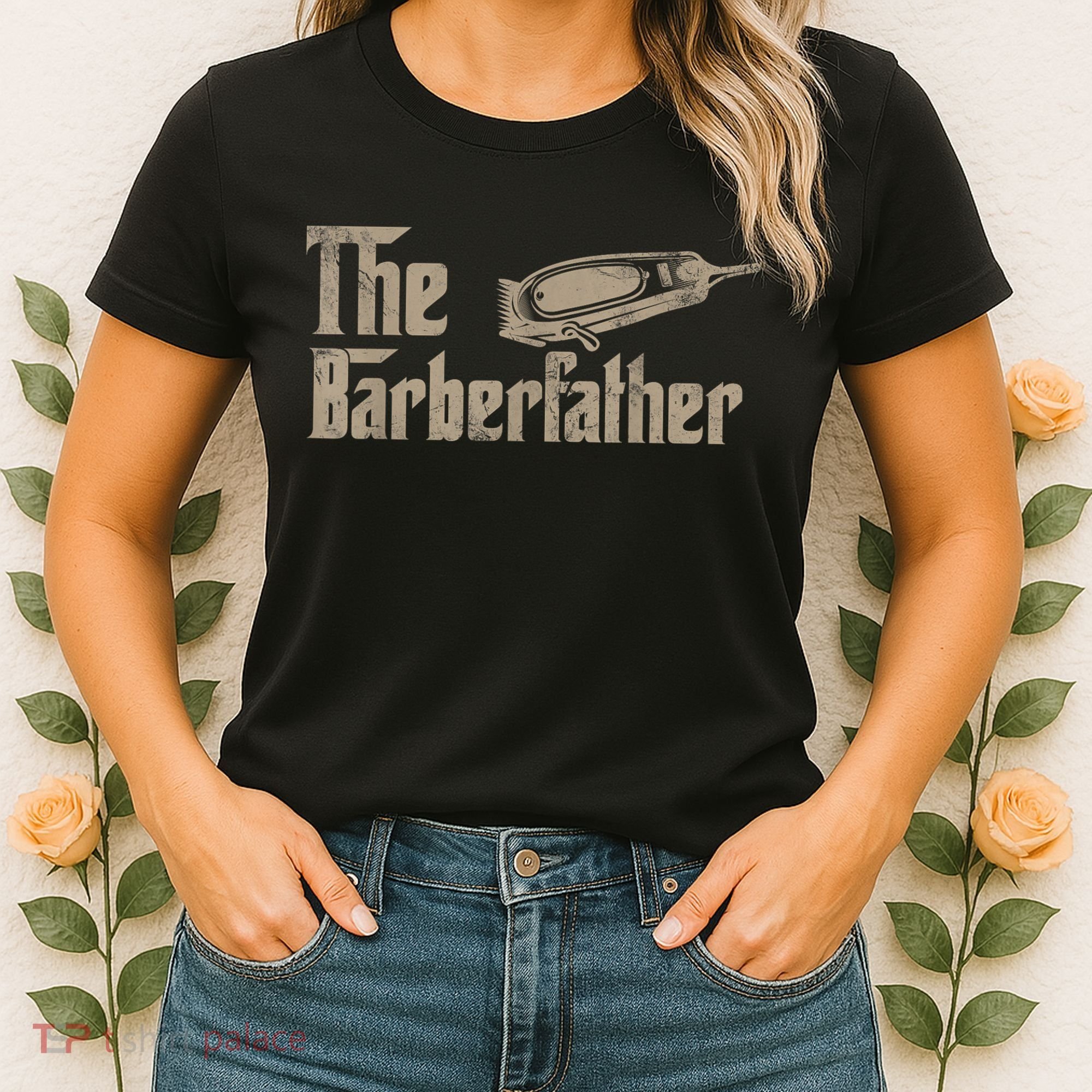 Funny The Barber Father Halloween Christmas Barber Women's T-Shirt
