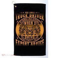 Funny Trucker Big Rig Semi Truck Driver Quote 18 Wheeler Gift Golf Towel thumb 0