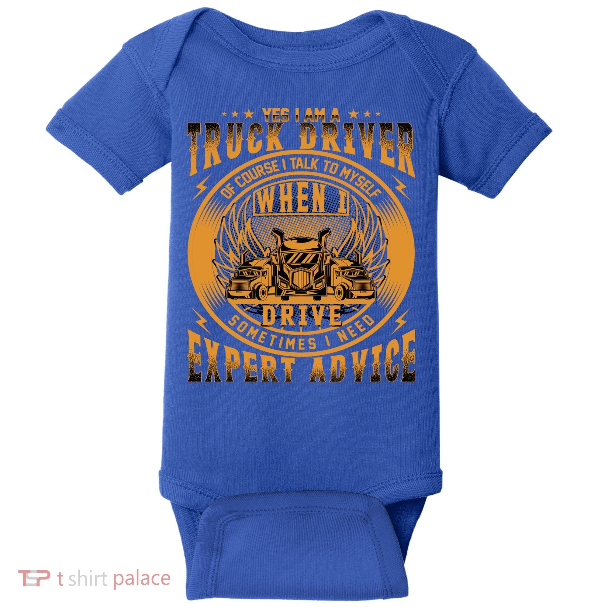 Funny Trucker Big Rig Semi Truck Driver Quote 18 Wheeler Gift Baby Bodysuit