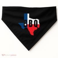Funny Texas BBQ Grilling Or Smoking Meat USA-Made Doggie Bandana thumb 0