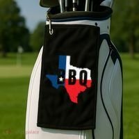 Funny Texas BBQ Grilling Or Smoking Meat Golf Towel thumb 2