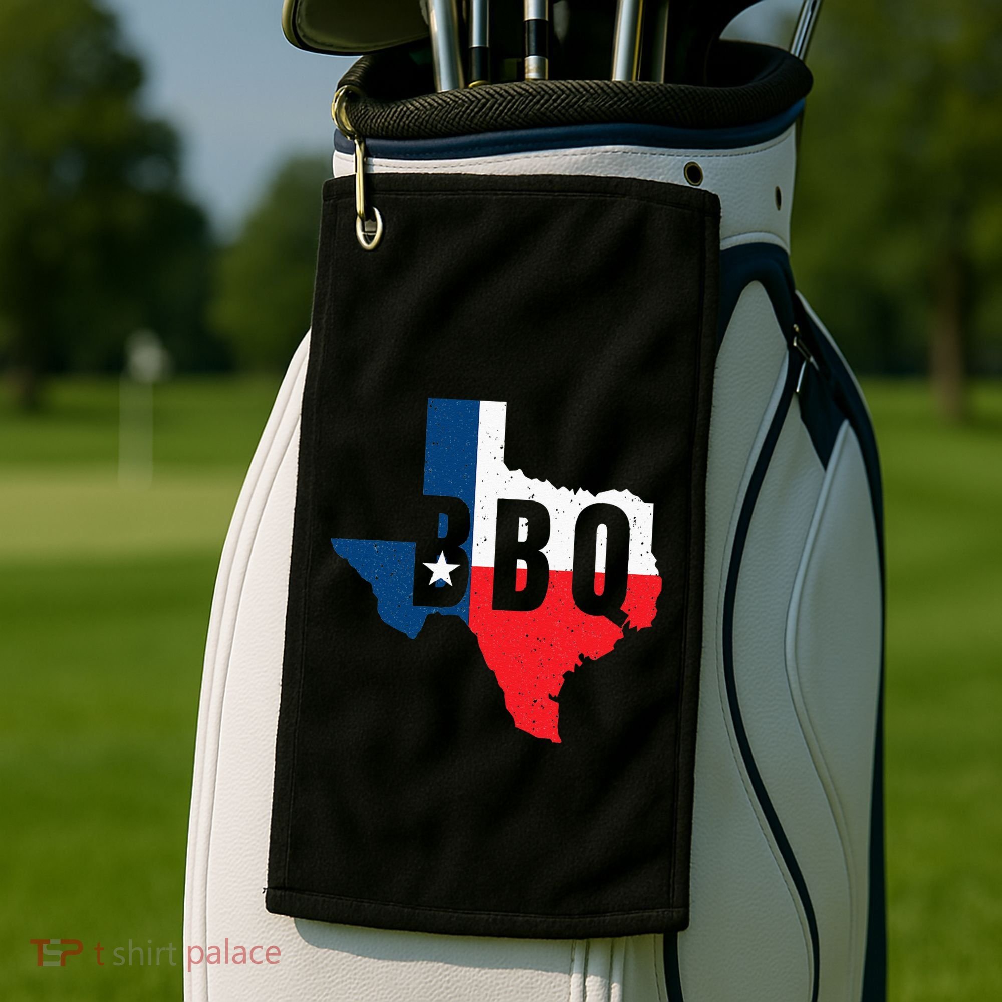Funny Texas BBQ Grilling Or Smoking Meat Golf Towel