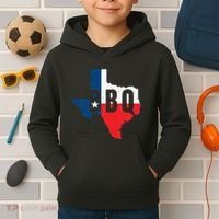 Funny Texas BBQ Grilling Or Smoking Meat Kids Hoodie thumb 2