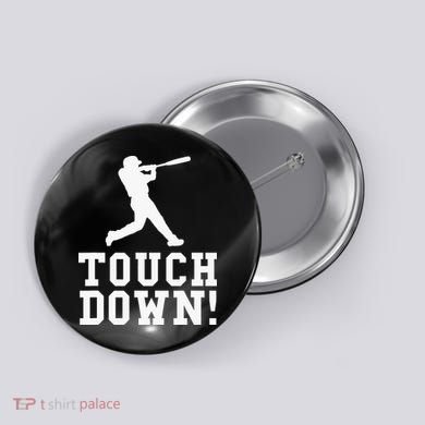 Funny Touchdown Baseball Football Sports Gift Button
