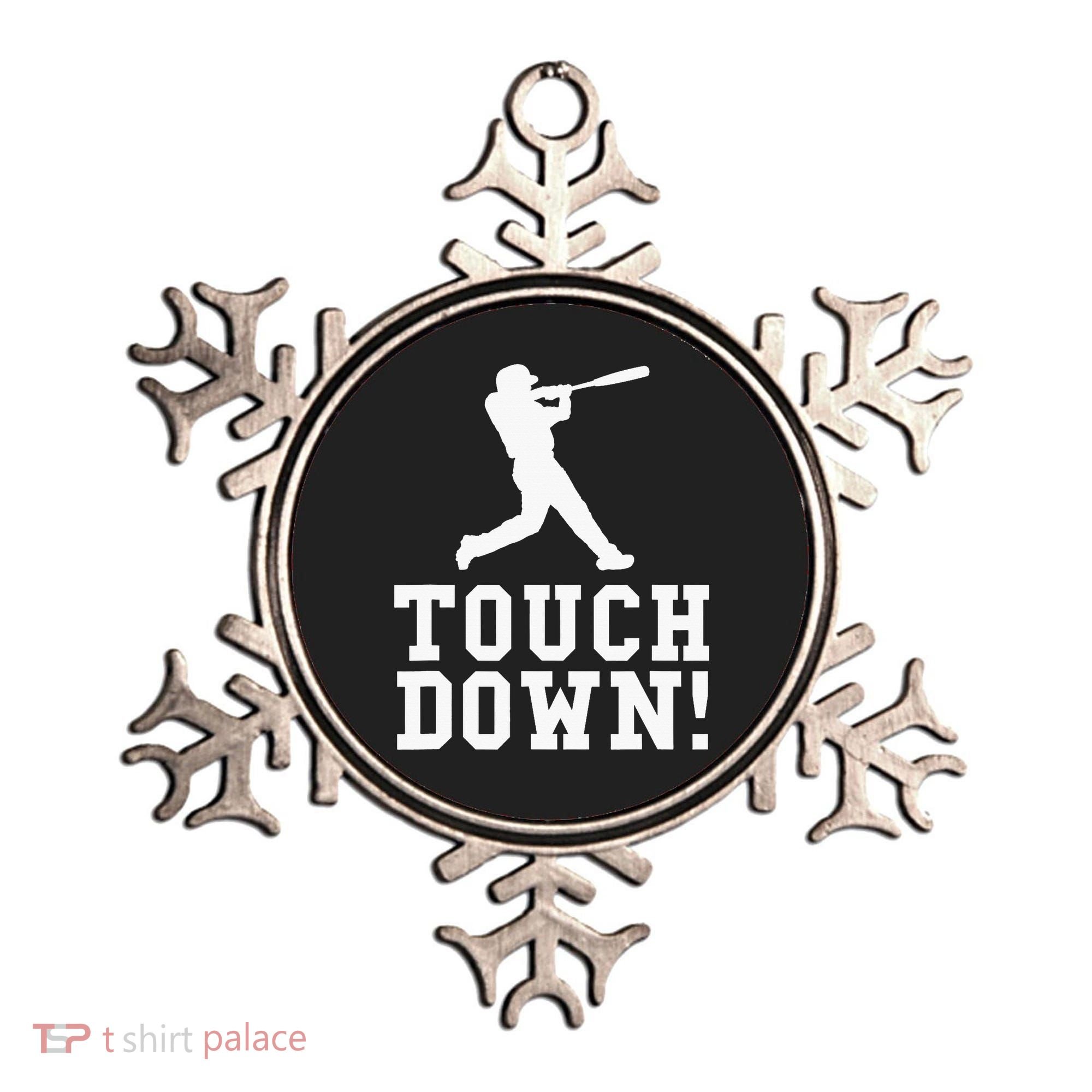 Funny Touchdown Baseball Football Sports Gift Ornament