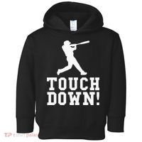 Funny Touchdown Baseball Football Sports Gift Toddler Hoodie thumb 0