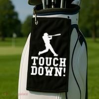 Funny Touchdown Baseball Football Sports Gift Golf Towel thumb 2