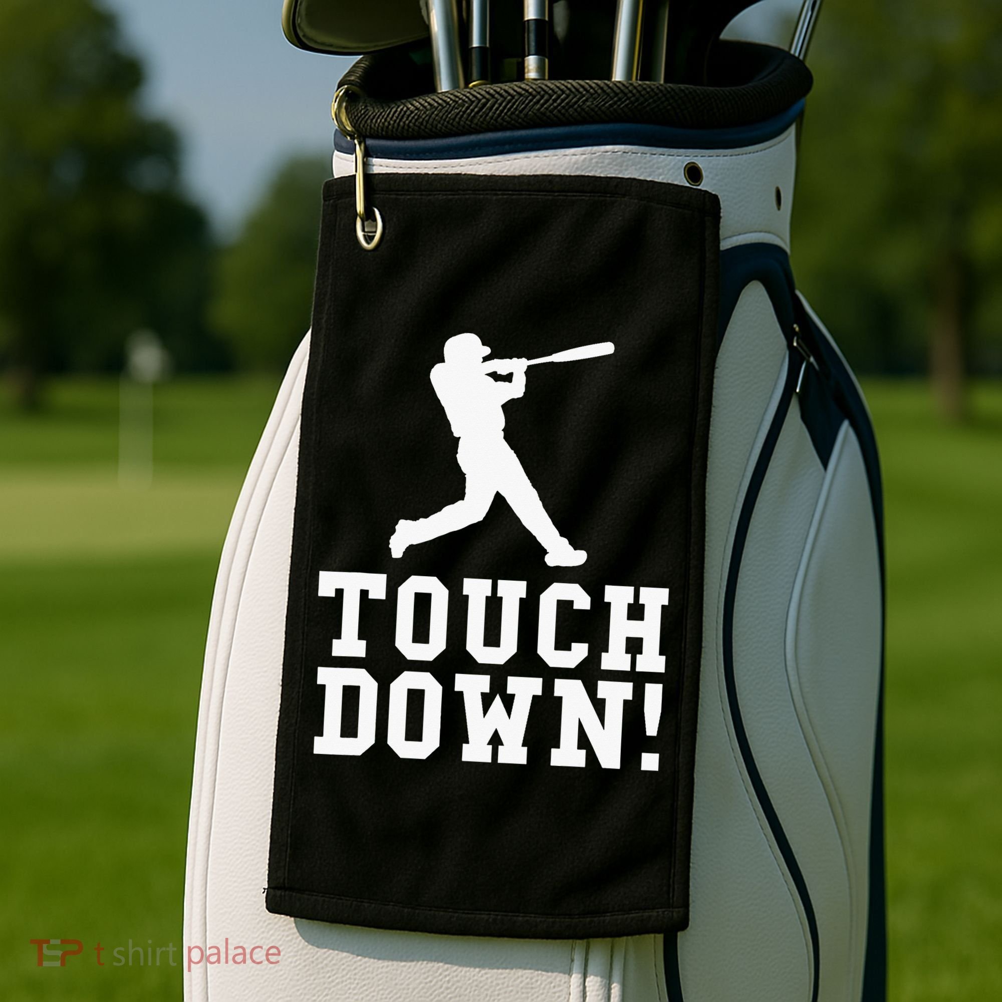 Funny Touchdown Baseball Football Sports Gift Golf Towel