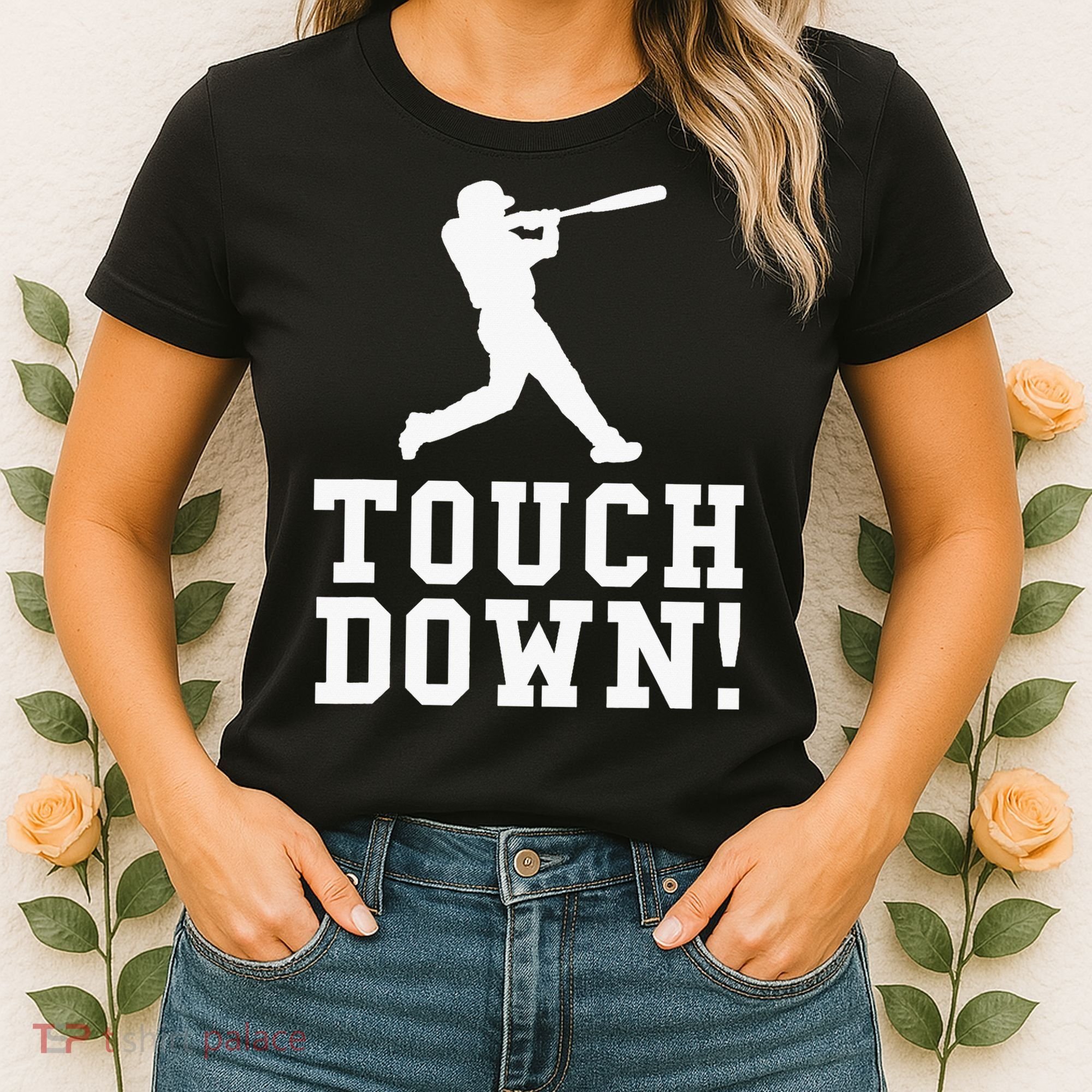 Funny Touchdown Baseball Football Sports Gift Women's T-Shirt