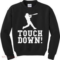 Funny Touchdown Baseball Football Sports Gift Kids Sweatshirt thumb 0