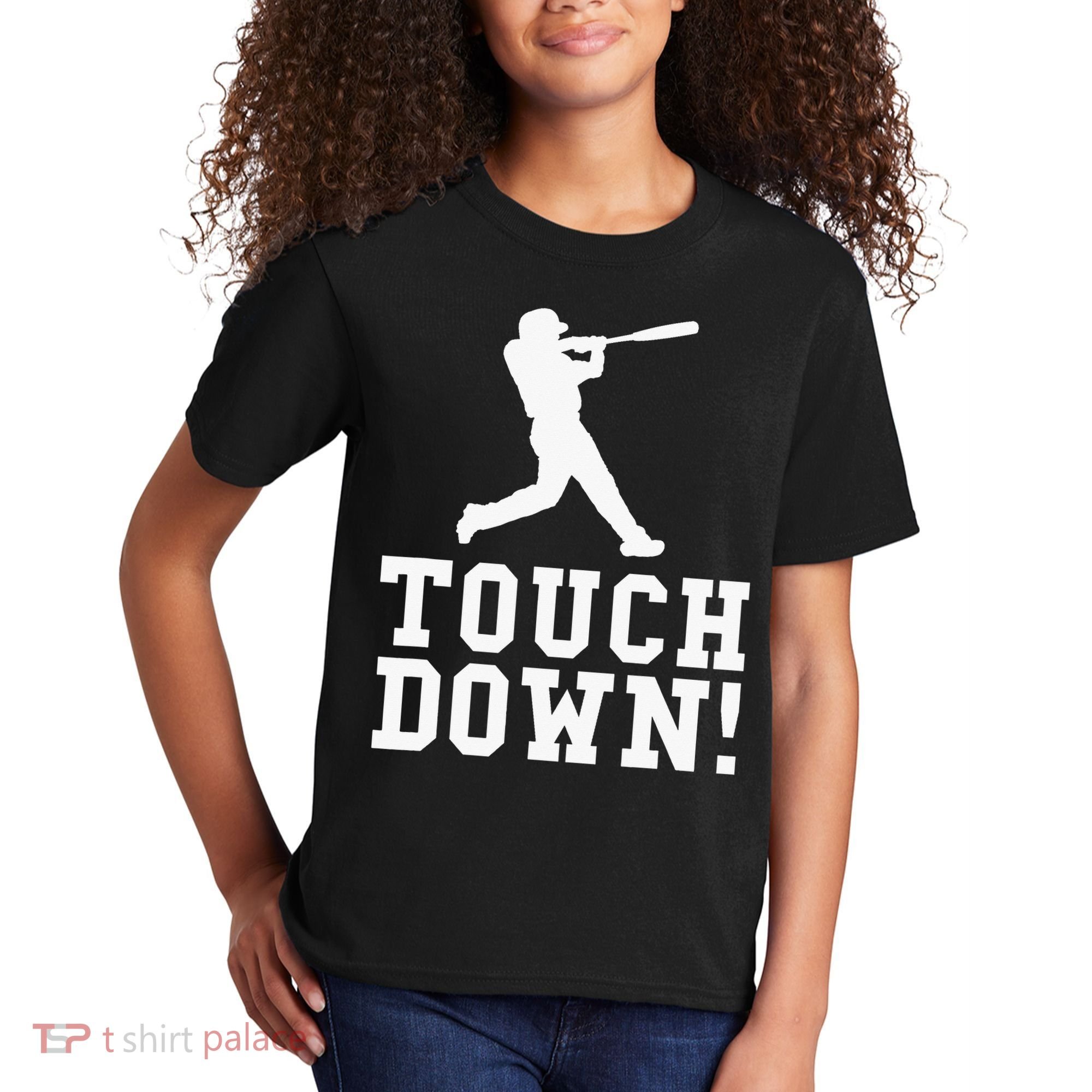 Funny Touchdown Baseball Football Sports Gift Kids T-Shirt