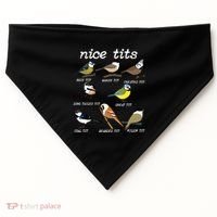 Funny Tit Birds Birdwatcher USA-Made Doggie Bandana thumb 0