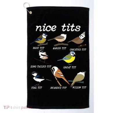 Funny Tit Birds Birdwatcher Golf Towel
