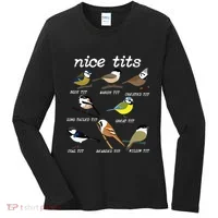 Funny Tit Birds Birdwatcher Women's Long Sleeve Shirt thumb 0