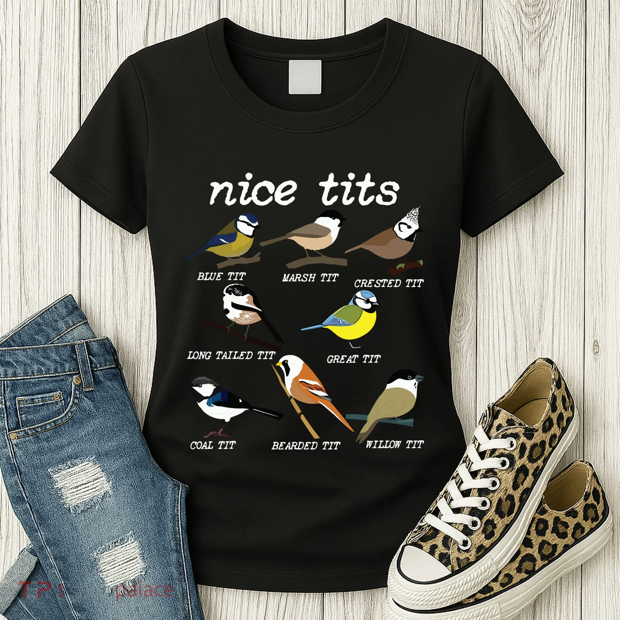 Funny Tit Birds Birdwatcher Women's T-Shirt