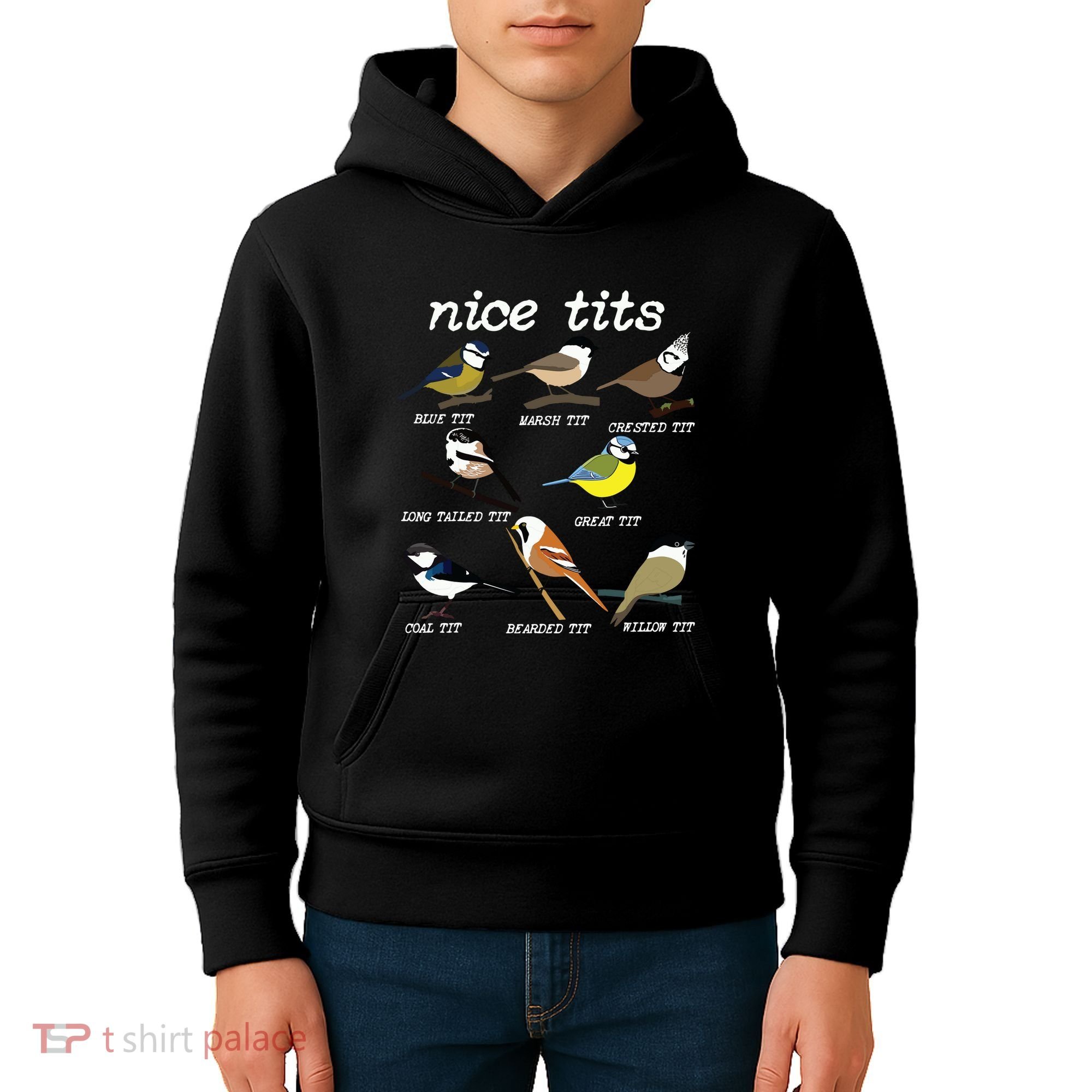 Funny Tit Birds Birdwatcher Kids Hoodie