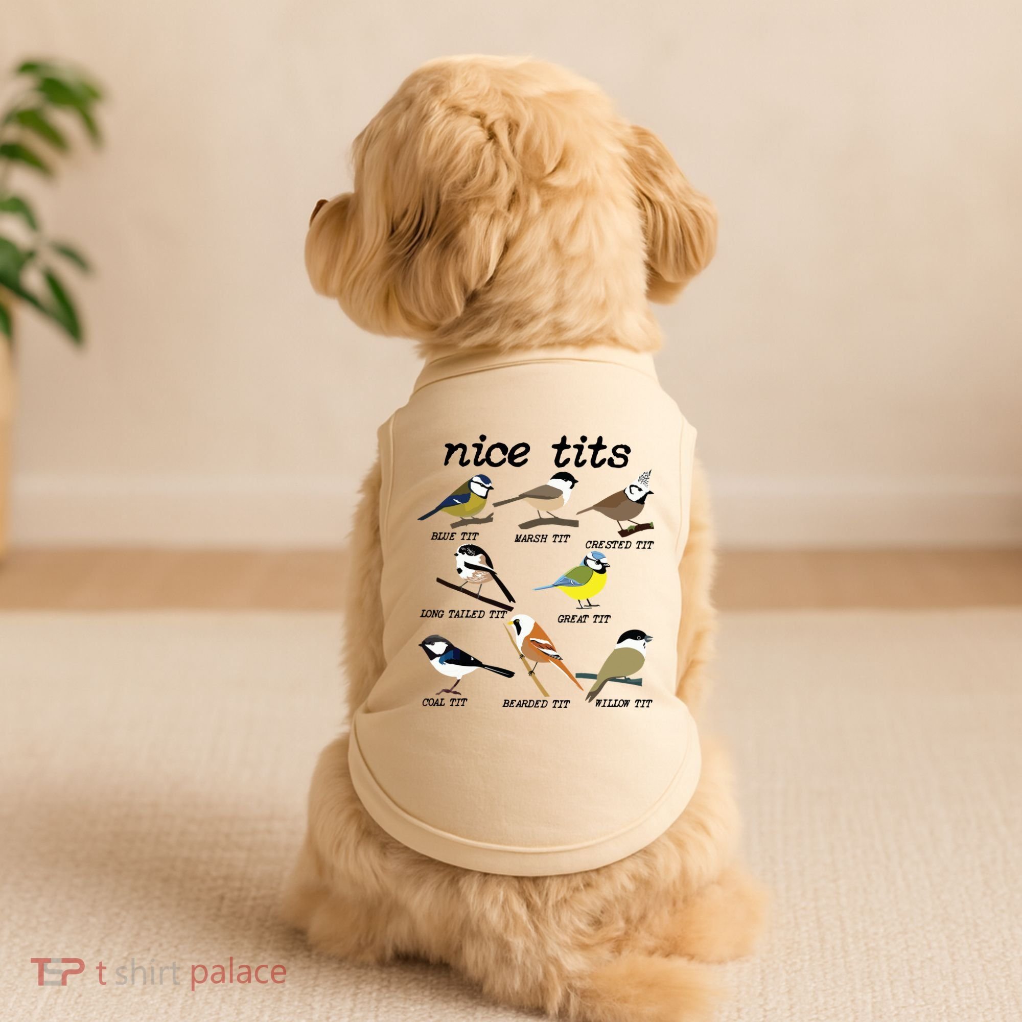 Funny Tit Birds Birdwatcher Doggie Tank