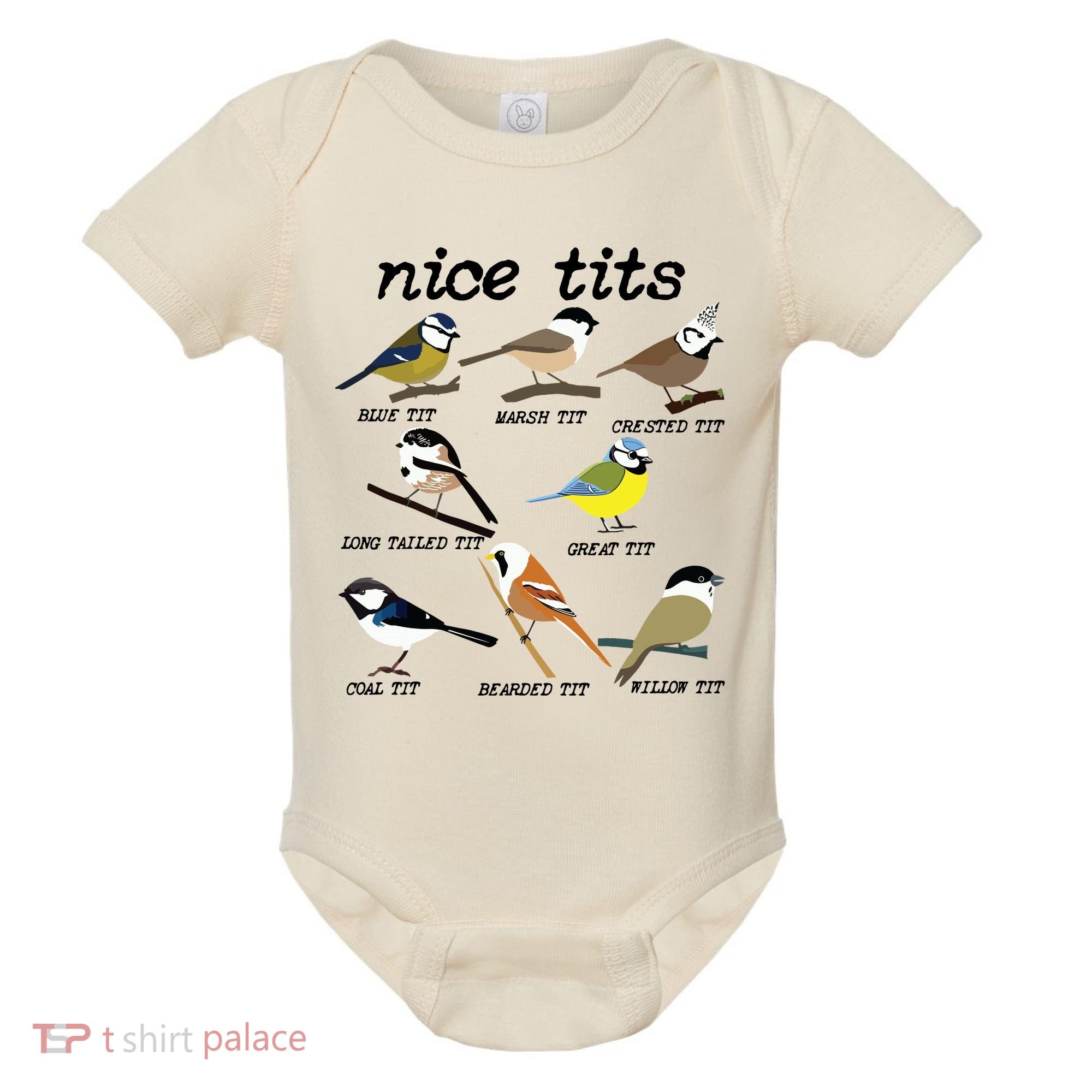 Funny Tit Birds Birdwatcher Baby Bodysuit