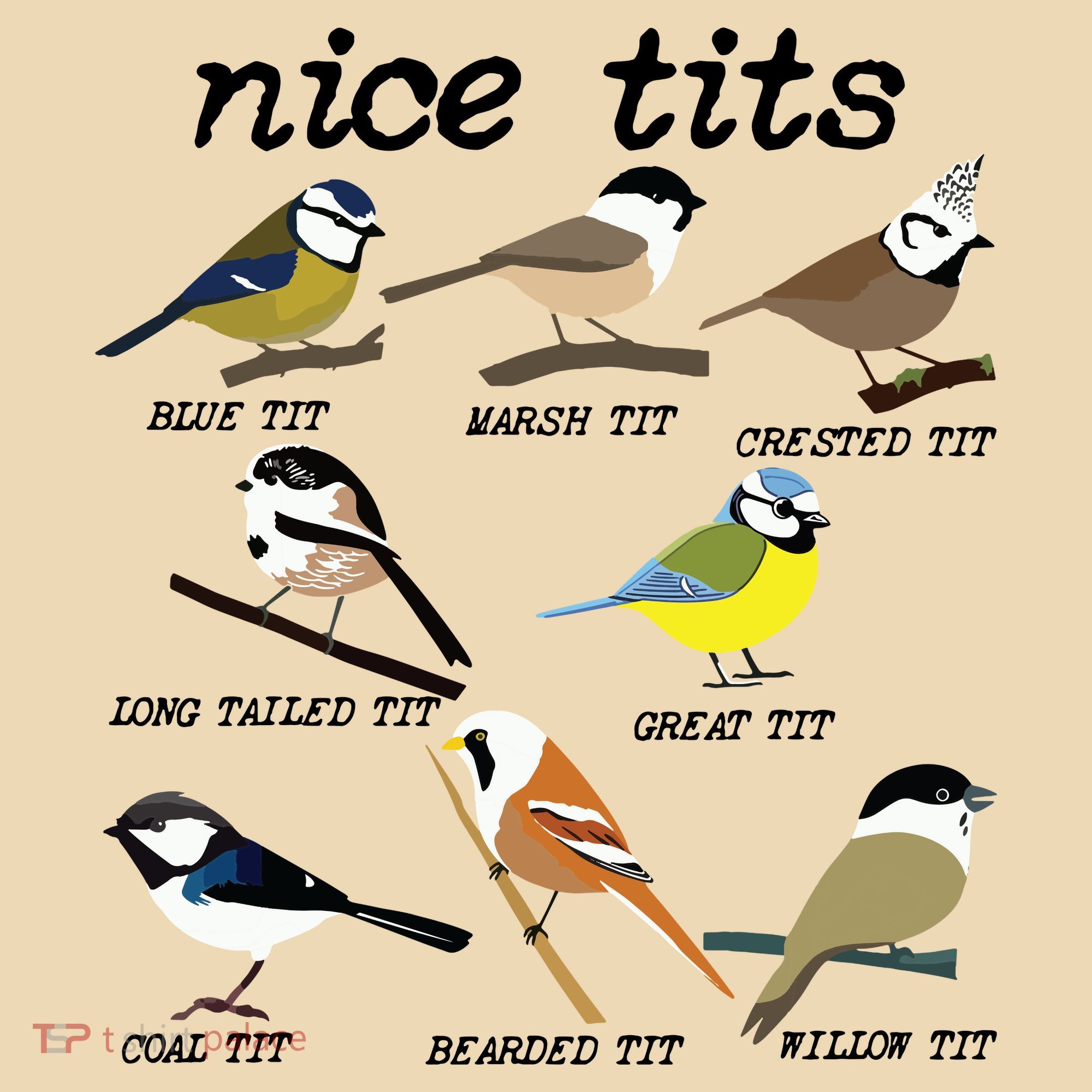 Funny Tit Birds Birdwatcher Toddler T-Shirt