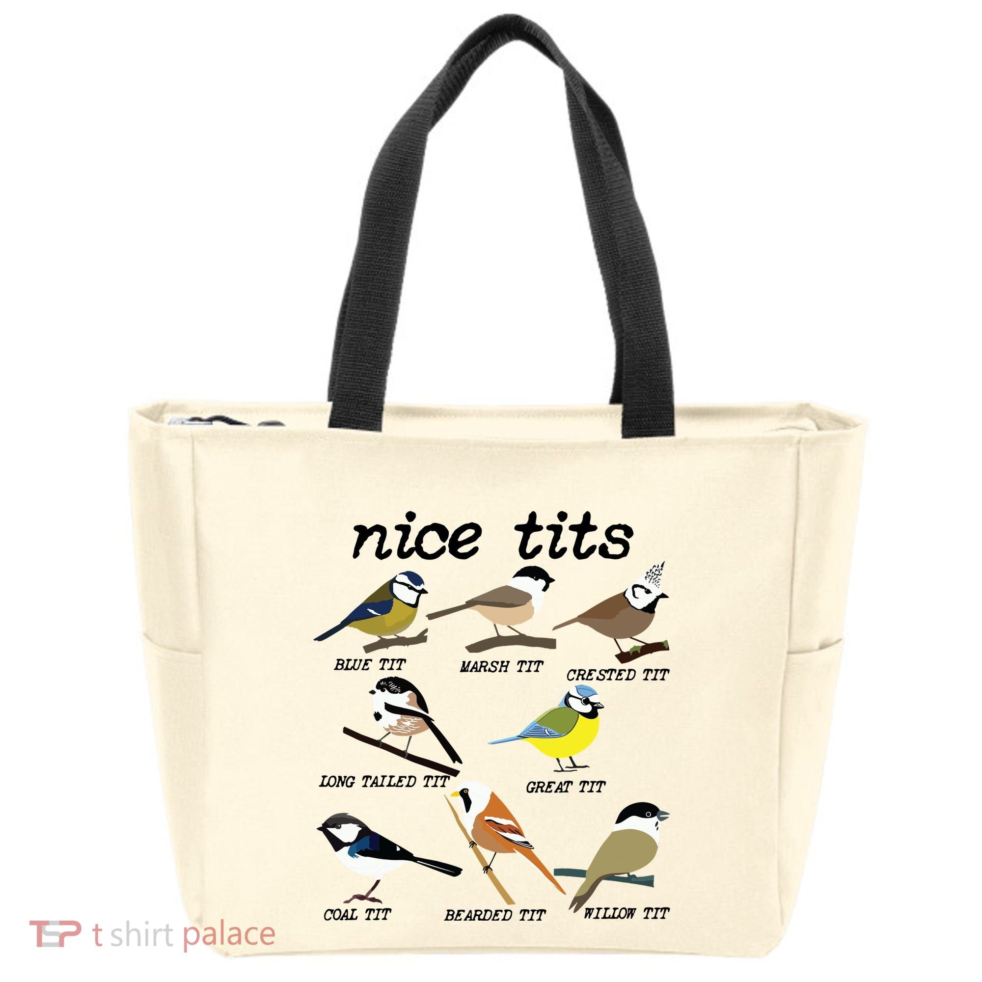 Funny Tit Birds Birdwatcher Tote Bag