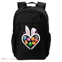 Funny Teacher Bunny Heart Easter Eggs Rabbit Easter Day Backpack thumb 0