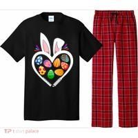 Funny Teacher Bunny Heart Easter Eggs Rabbit Easter Day Pajama Set thumb 0