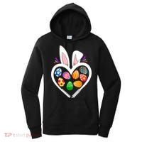 Funny Teacher Bunny Heart Easter Eggs Rabbit Easter Day Women's Hoodie thumb 0