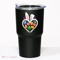 Funny Teacher Bunny Heart Easter Eggs Rabbit Easter Day Tumbler thumb 0