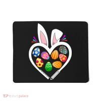 Funny Teacher Bunny Heart Easter Eggs Rabbit Easter Day Mousepad thumb 0