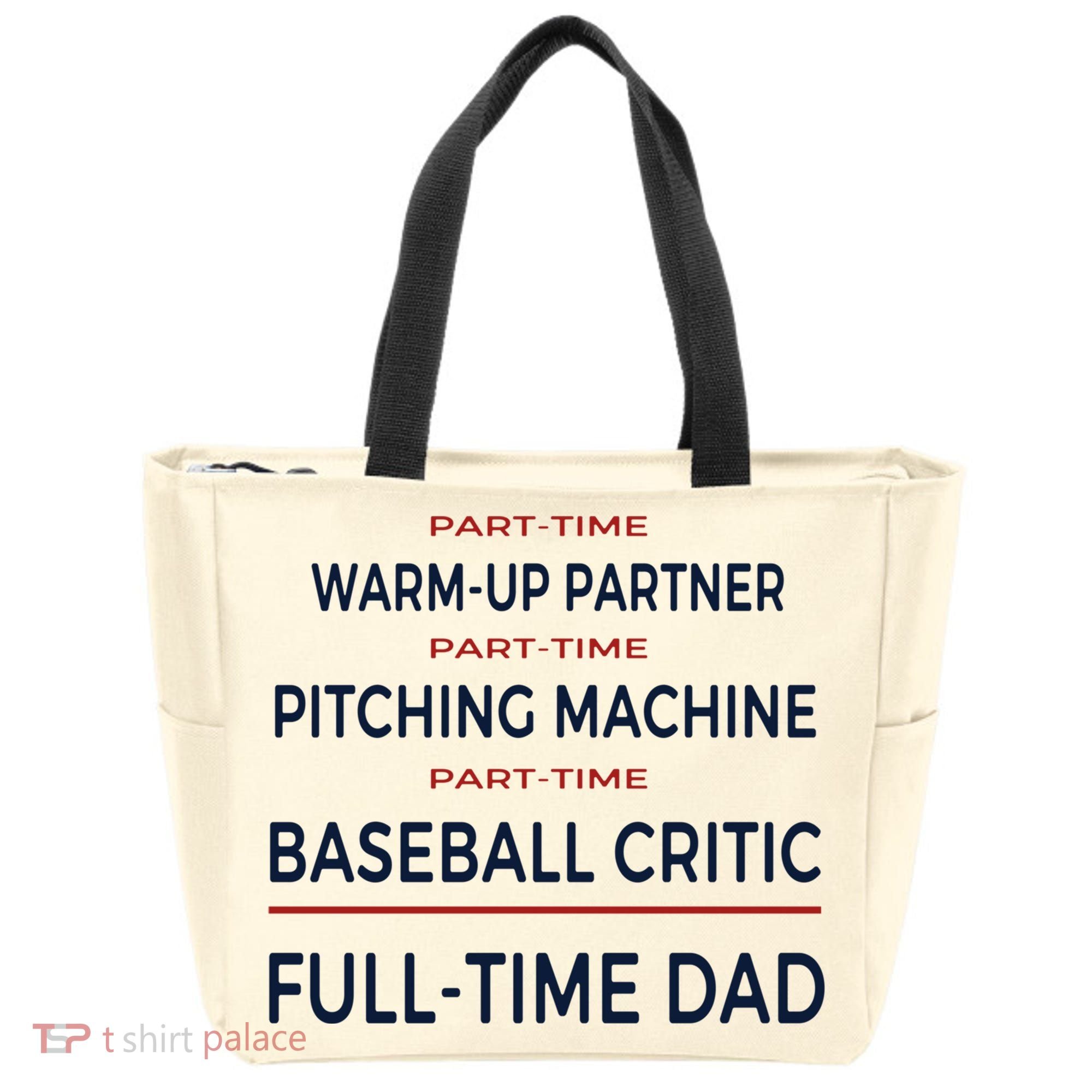 Full Time Baseball Dad Baseball Dad With Balls Ballers Daddy Cool Gift Tote Bag
