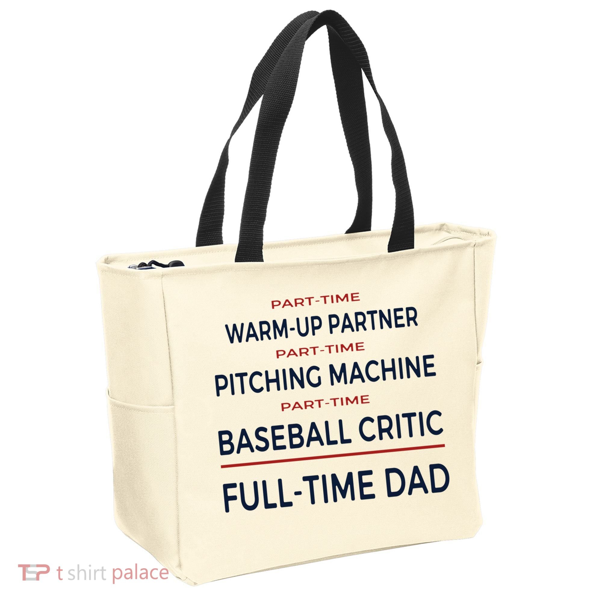 Full Time Baseball Dad Baseball Dad With Balls Ballers Daddy Cool Gift Tote Bag