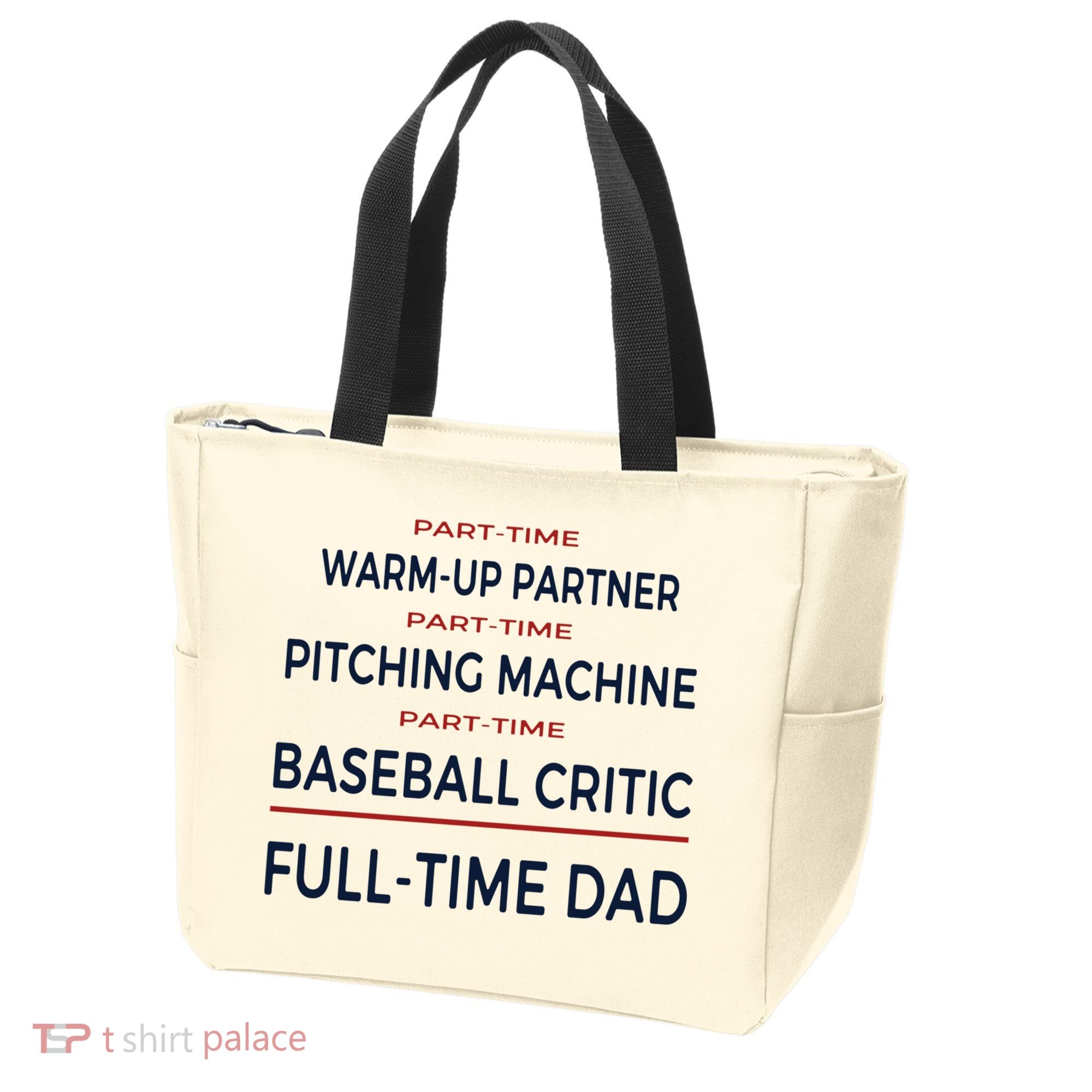 Full Time Baseball Dad Baseball Dad With Balls Ballers Daddy Cool Gift Tote Bag