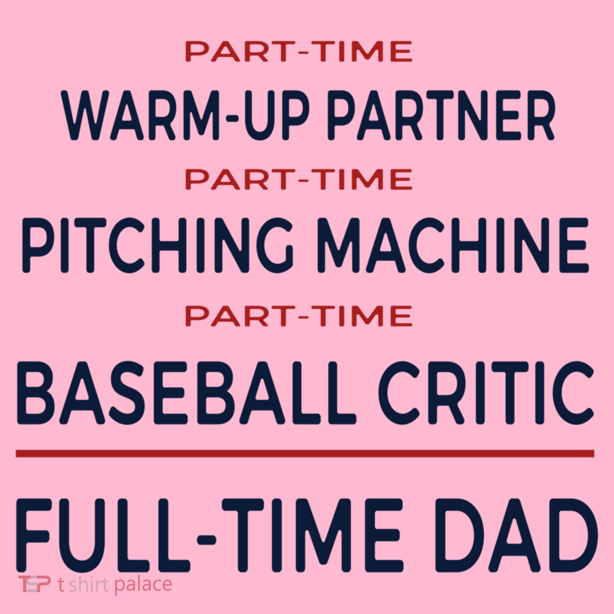 Full Time Baseball Dad Baseball Dad With Balls Ballers Daddy Cool Gift Coaster