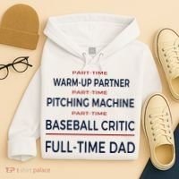Full Time Baseball Dad Baseball Dad With Balls Ballers Daddy Cool Gift Hoodie thumb 4