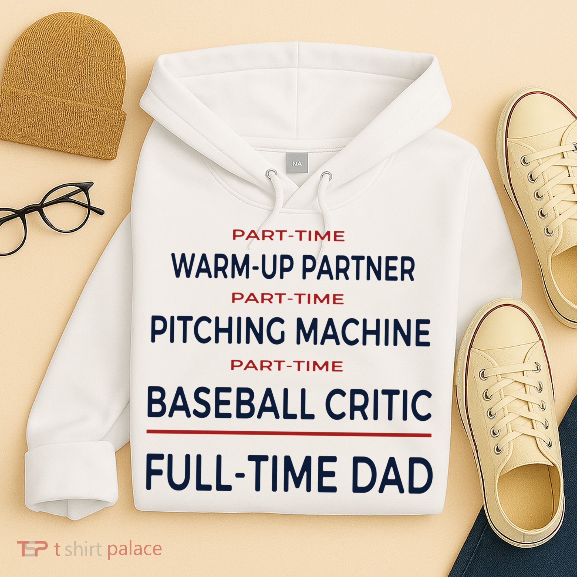 Full Time Baseball Dad Baseball Dad With Balls Ballers Daddy Cool Gift Hoodie