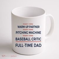 Full Time Baseball Dad Baseball Dad With Balls Ballers Daddy Cool Gift Coffee Mug thumb 1