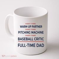 Full Time Baseball Dad Baseball Dad With Balls Ballers Daddy Cool Gift Coffee Mug thumb 0