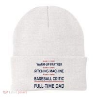 Full Time Baseball Dad Baseball Dad With Balls Ballers Daddy Cool Gift Beanie thumb 0