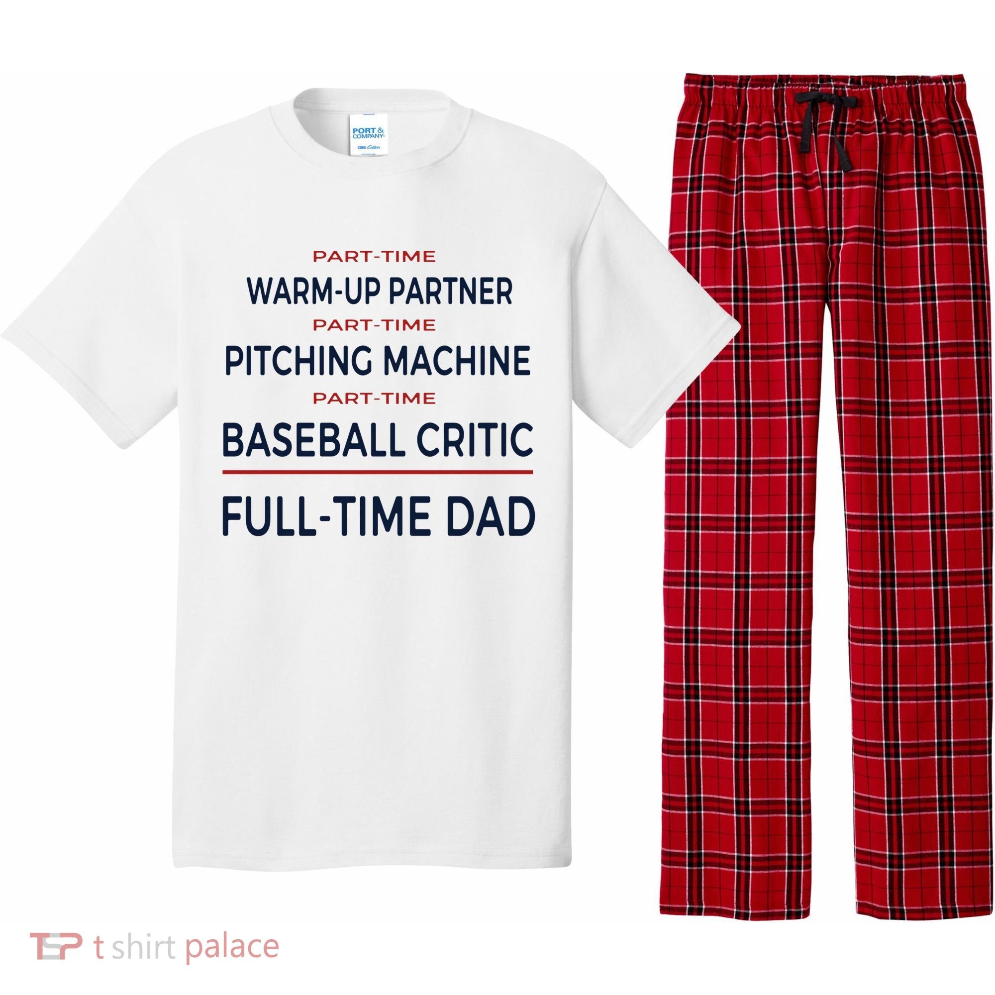Full Time Baseball Dad Baseball Dad With Balls Ballers Daddy Cool Gift Pajama Set
