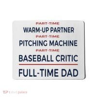 Full Time Baseball Dad Baseball Dad With Balls Ballers Daddy Cool Gift Mousepad thumb 0