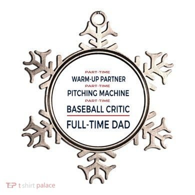 Full Time Baseball Dad Baseball Dad With Balls Ballers Daddy Cool Gift Ornament