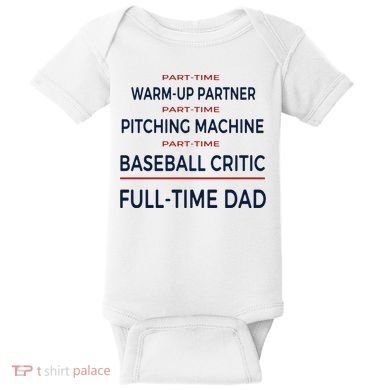 Full Time Baseball Dad Baseball Dad With Balls Ballers Daddy Cool Gift Baby Bodysuit