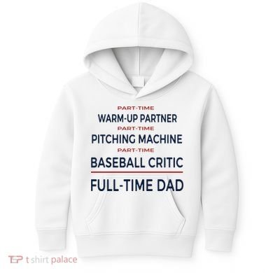 Full Time Baseball Dad Baseball Dad With Balls Ballers Daddy Cool Gift Kids Hoodie