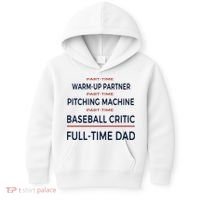 Full Time Baseball Dad Baseball Dad With Balls Ballers Daddy Cool Gift Kids Hoodie thumb 0